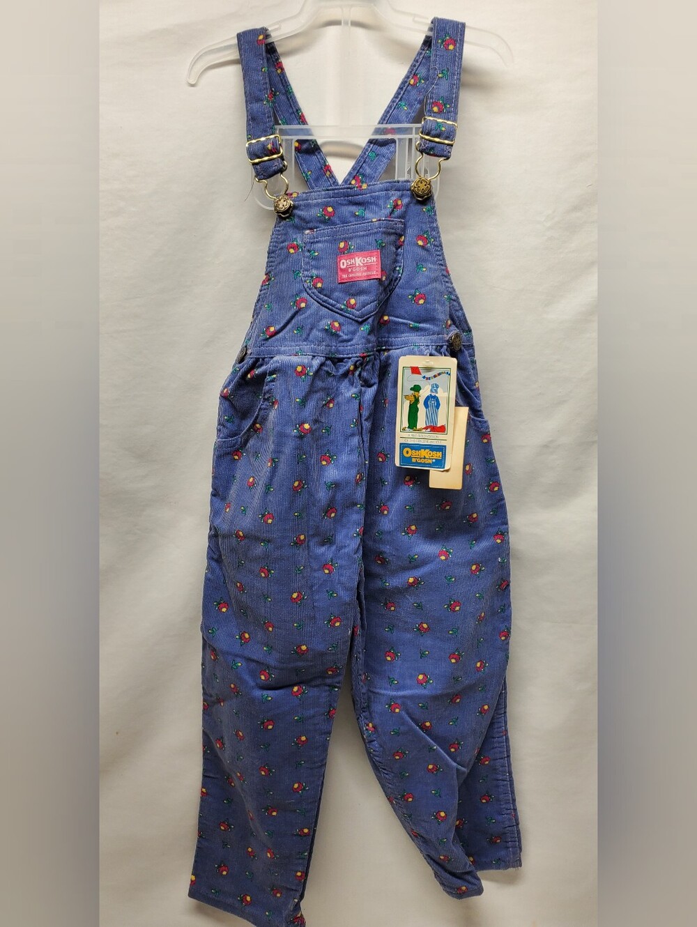 Nwt rare vintage 80s 90s oshkosh Overalls with floral print roses floral y2k